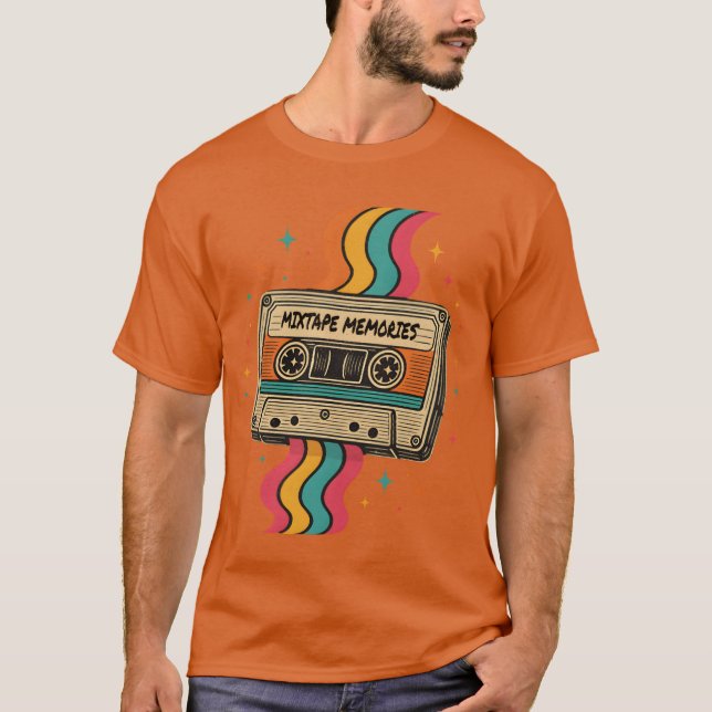 Mitape Memories Retro Cassetteape Design friend T-Shirt (Vorderseite)
