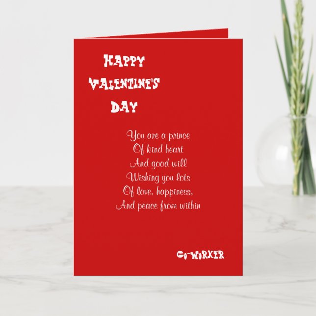 Mitarbeitende am Valentinstag Feiertagskarte (Vorderseite)