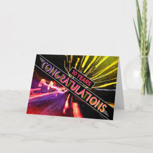 Mitarbeiter 10-Jahr-Jubiläum Herzlichen Glückwunsc Karte