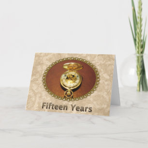 Mitarbeiter 15 Jahre Jubiläum Elegant Golden Watch Karte