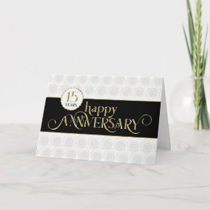 Mitarbeiter 15 Jahre - Prestige Black Gold Karte