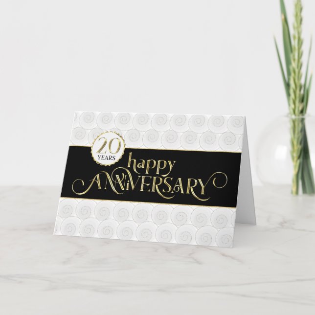 Mitarbeiter 20 Jahre alt - Prestigees Schwarzes Go Karte (Vorderseite)