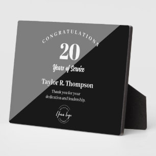 Mitarbeiter 20 Jahre Service Custom Logo Fotoplatte