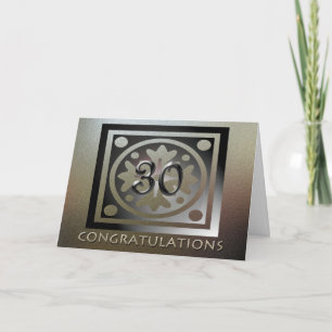 Mitarbeiter 30 Jahre Jubiläum Elegant Golden Karte