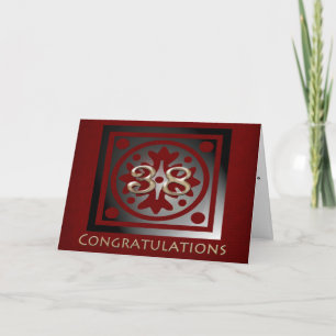Mitarbeiter 38 Jahre Jubiläum Elegant Golden Red Karte