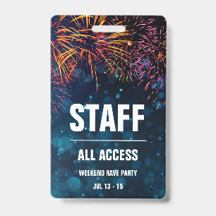 Mitarbeiter All Access Event Pass Feuerwerk Fina Ausweis