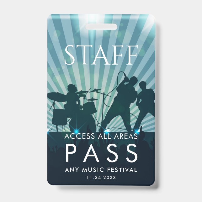 Mitarbeiter - All Access Pass Musikfestival Ausweis (Vorderseite)