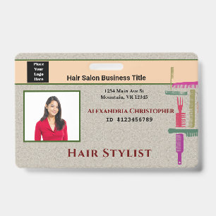 Mitarbeiter-Ausweis Friseur-Stylist-Foto individue Ausweis