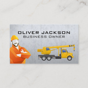 Mitarbeiter   Betriebskarte für Bauschleppfahrzeug Visitenkarte