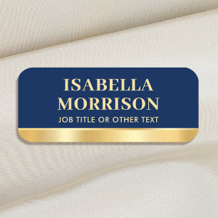Mitarbeiter Business Custom Staff ID Navy Gold Namensschild