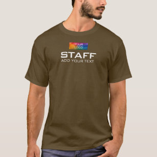 Mitarbeiter Crew Mitglied Doppelseitige Drucke Män T-Shirt