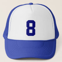 Mitarbeiter custom die Zahl 8 acht blaue Farbe