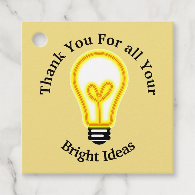 Mitarbeiter Danke, dass Sie sich für die Bulb-Wert Geschenkanhänger (Vorderseite)