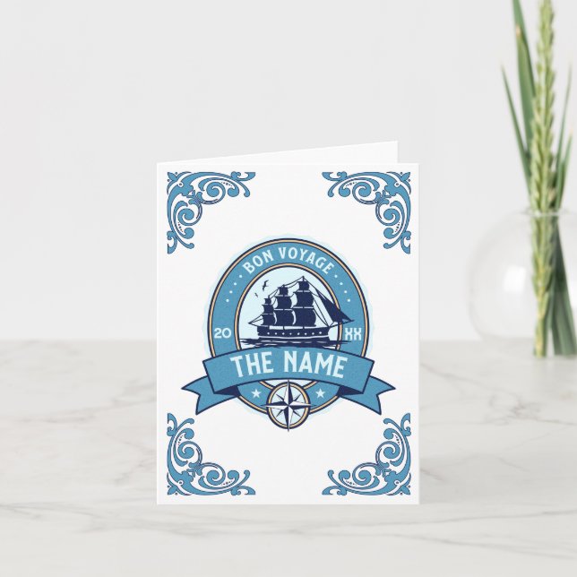 Mitarbeiter danken Ihnen Bon Voyage Farewell Dankeskarte (Vorderseite)