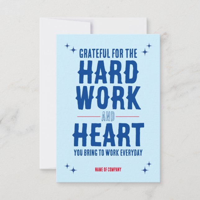 Mitarbeiter Dankeschön-Karte Dankeskarte (Vorderseite)