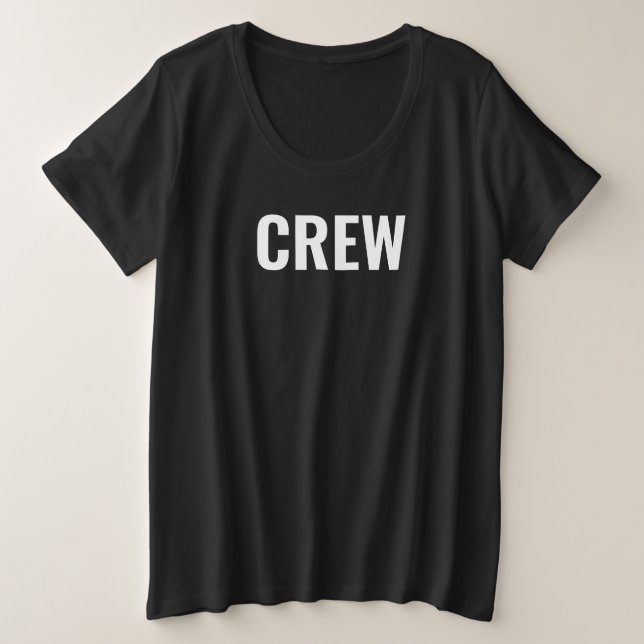 Mitarbeiter der Crew "Big Plus"-T-Shirt Große Größe T-Shirt (Design vorne)