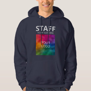 Mitarbeiter der Crew für Firmenlogo Mens Navy Blue Hoodie