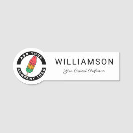 Mitarbeiter der Firma Custom DIY Business Logo Namensschild