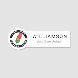 Mitarbeiter der Firma Custom DIY Business Logo Namensschild