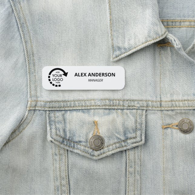 Mitarbeiter der Firma für benutzerdefinierte Logos Namensschild (Beispiel)