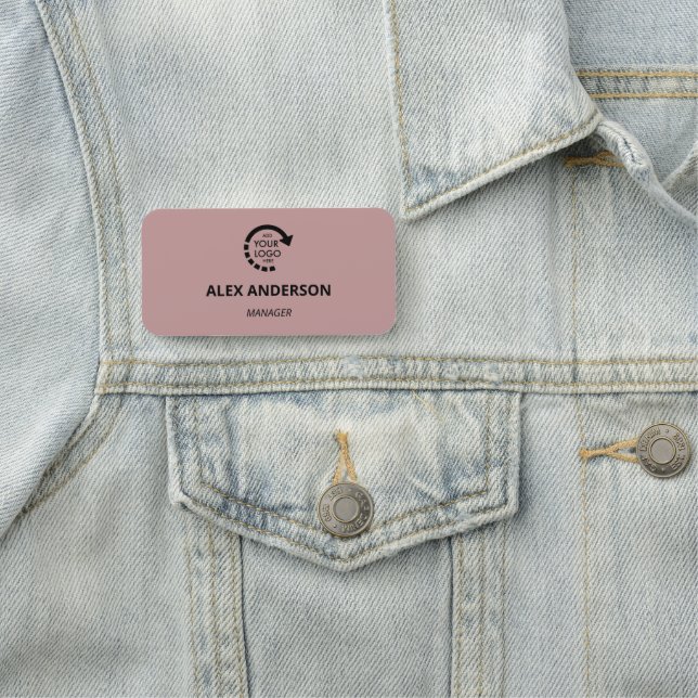Mitarbeiter der Firma für benutzerdefinierte Logos Namensschild (Beispiel)