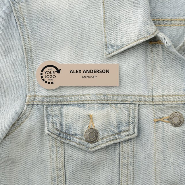 Mitarbeiter der Firma für benutzerdefinierte Logos Namensschild (Beispiel)