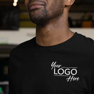 Mitarbeiter der Firma für Firmenlogo Black T-Shirt