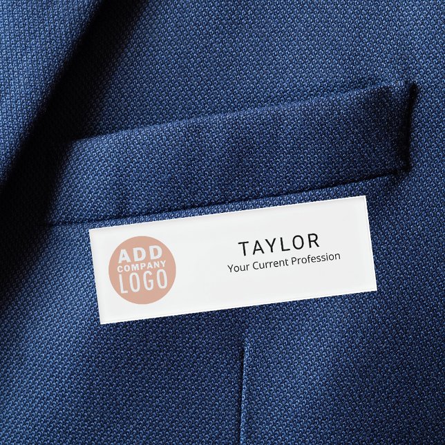 Mitarbeiter der Firma für kundenspezifische Firmen Namenschild (Business Logo Minimalist Name Tag Magnet)