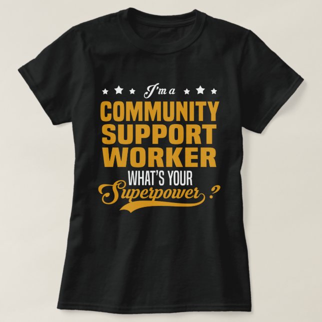 Mitarbeiter der Gemeinschaftlichen Unterstützung T-Shirt (Design vorne)