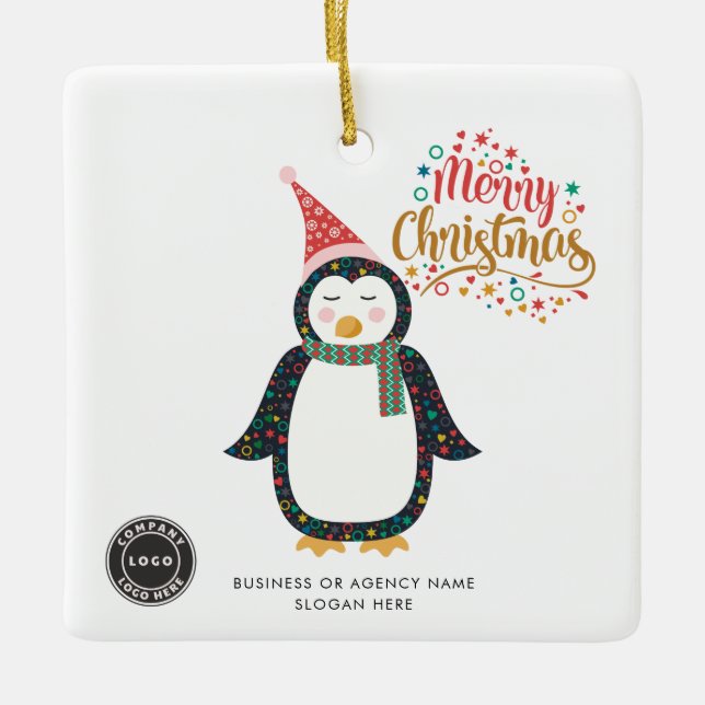 Mitarbeiter der Logo-Gesellschaft hinzufügen Weihn Keramikornament (Vorderseite)