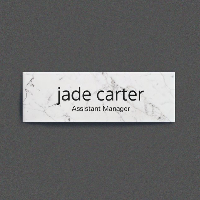 Mitarbeiter der Magnetnamensmarke aus weißem Marmo Namenschild (Von Creator hochgeladen)