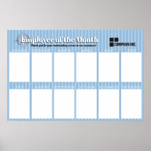Mitarbeiter der Monatsanzeige für 4x6-Fotos Poster