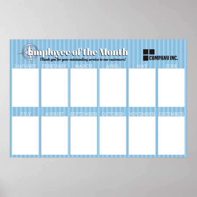 Mitarbeiter der Monatsanzeige für 4x6-Fotos Poster (Vorne)