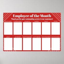 Mitarbeiter der Monatsanzeige für 4x6-Fotos Poster