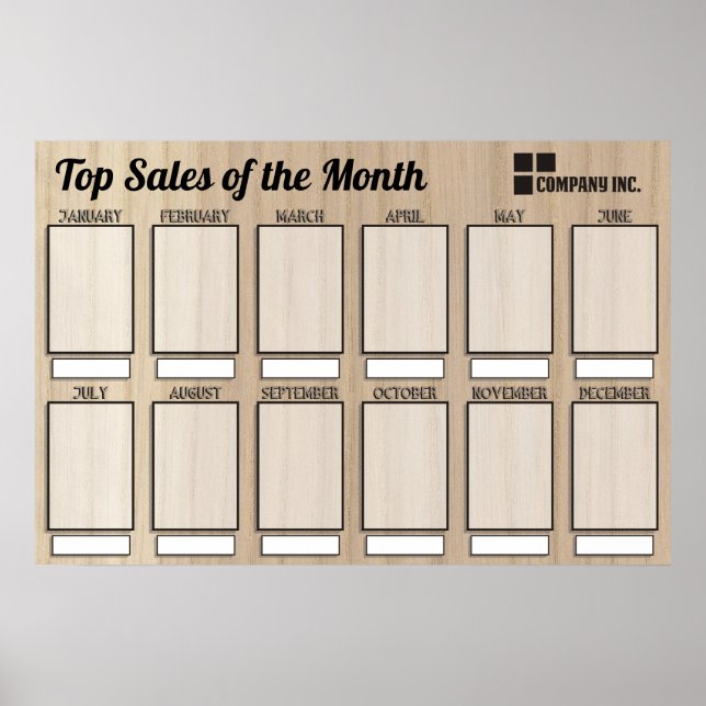 Mitarbeiter der Monatsanzeige für 4x6-Fotos Poster (Vorne)