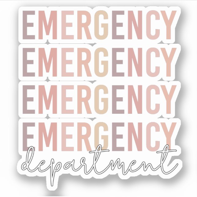 Mitarbeiter der Notfallabteilung | ER Nurse | ER T Aufkleber (Vorderseite)