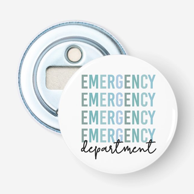 Mitarbeiter der Notfallabteilung | ER Nurse | ER T Flaschenöffner (Vorderseite)