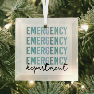 Mitarbeiter der Notfallabteilung   ER Nurse   ER T Ornament Aus Glas