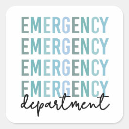 Mitarbeiter der Notfallabteilung | ER Nurse | ER T Quadratischer Aufkleber