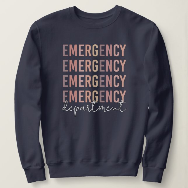 Mitarbeiter der Notfallabteilung | ER Nurse | ER T Sweatshirt (Design vorne)