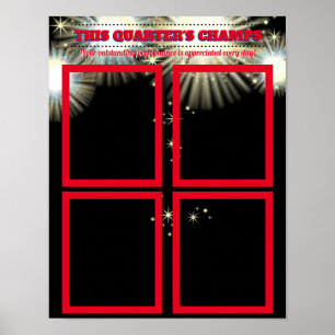 Mitarbeiter der vierteljährlichen Anzeige des Foto Poster