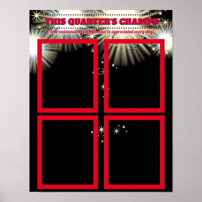 Mitarbeiter der vierteljährlichen Anzeige des Foto Poster (Vorne)