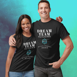 Mitarbeiter des Dream Team Gebäude Schwarz-Weiß-Lo T-Shirt