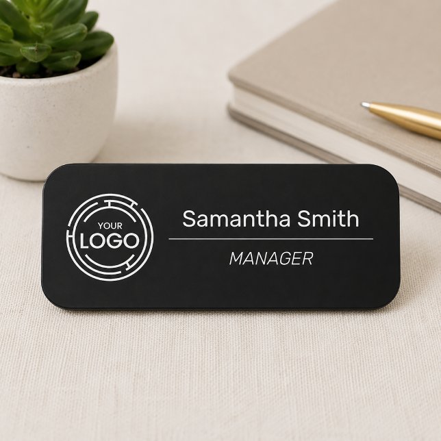 Mitarbeiter des Firmenlogos Namensschild (Employee Name Tag with Logo)