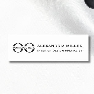 Mitarbeiter des Firmenlogos Namensschild