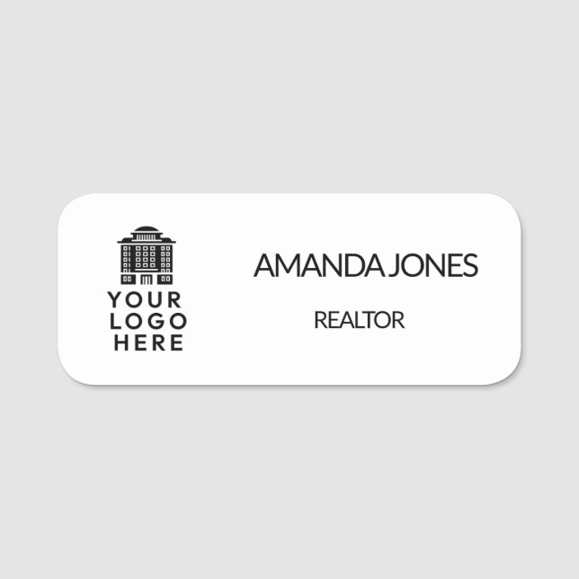 Mitarbeiter des Firmenlogos Namensschild (Vorderseite)