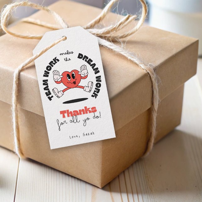 Mitarbeiter des Fun Business Teams Vielen Dank Geschenkanhänger (Fun Business Team Employee Colleague Thank You Gift Tags)