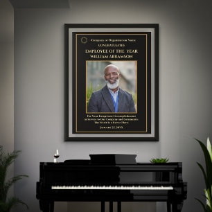 Mitarbeiter des Jahres Foto Gold Award Custom Poster