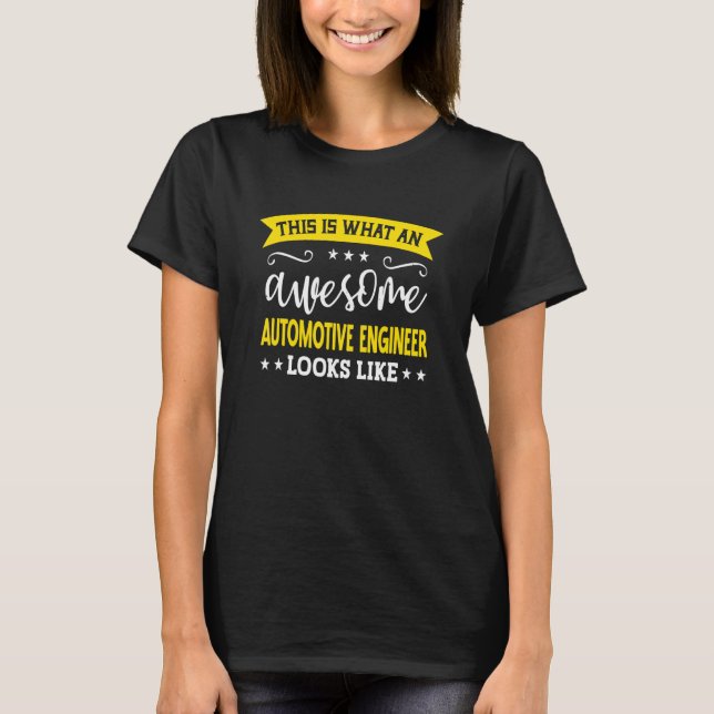 Mitarbeiter des Kfz-Ingenieurs T-Shirt (Vorderseite)