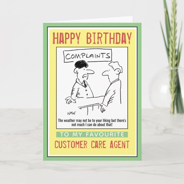 Mitarbeiter des Kundendienstes im Bereich Beschwer Karte (Vorderseite)